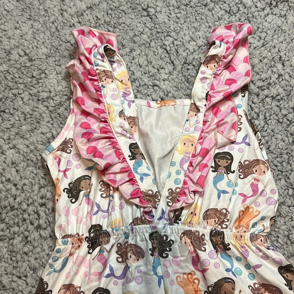 Pete and Lucy Mermaids Girls Romper 7/8 - Picture 4 of 5
